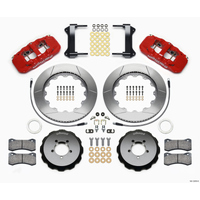 Wilwood AERO6 Front Hat Kit 14.00 Red 1999-2012 Subaru WRX w/Lines