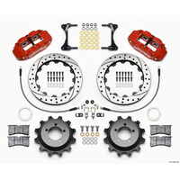 Wilwood Narrow Superlite 4R Rear Kit 12.88in Drilled Red 99-05 WRX / 99-07 Impreza