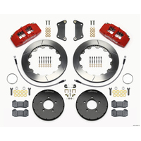 Wilwood Dynapro 6 Front Hat Kit 12.88in Red 2005-Up Mazda 3 w/ Lines