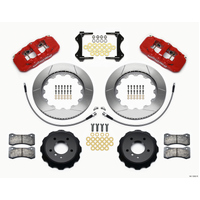 Wilwood AERO6 Front Hat Kit 14.00 Red 2007-2011 BMW E90 Series w/Lines