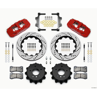 Wilwood AERO4 Rear Kit 14.00 Drilled Red 2007-2011 BMW E90 Series w/Lines