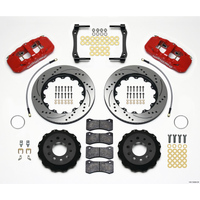 Wilwood AERO4 Rear Kit 14.25in Drilled Red 2014-Up Corvette C7 w/Lines