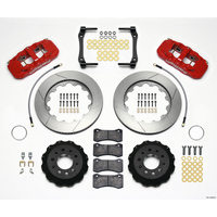 Wilwood AERO4 Rear Kit 14.25in Red 2014-Up Corvette C7 w/Lines