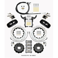 Wilwood AERO4 / MC4 Rear Kit 14.00 Drilled 2015-Up Mustang w/Lines & Cables