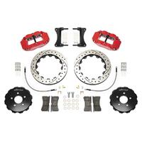 Wilwood 03-08 Audi A4 Forged Narrow Superlite 6R Front Big Brake Kit 12.88in Rotor Dia (Red) w/ Line