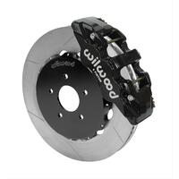 Wilwood 09-13 Nissan 370Z/G37 Aero6 Big Brake Front Brake Kit - Slotted (Black)