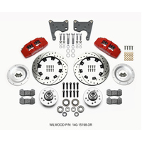 Wilwood Dynapro 6 Front Hub Kit 12.19in Drill Red 65-72 CDP C Body -Drum