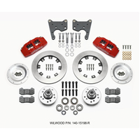 Wilwood Dynapro 6 Front Hub Kit 12.19in Red 65-72 CDP C Body -Drum