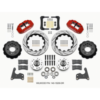 Wilwood Narrow Superlite 6R Front Hub Kit 14.00in Drill Red 65-72 CDP C Body -Drum