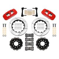 Willwood 63-87 Chevy C10/C15 AERO6 Front Brake Kit Red Caliper 14.25in GT Slotted Rotor