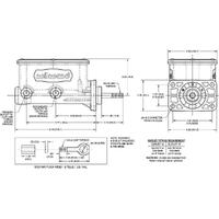 Wilwood Compact Tandem Master Cylinder w/ Mopar 4 Bolt Flange w/ Pushrod 1in Bore - Chrome