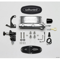 Wilwood HV Tandem M/C Kit w L/H Bracket & Prop Valve - 7/8in Bore Ball Burn.-W/Push