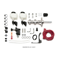 Wilwood Tandem Remote M/C Kit w L/H Brkt & Prop Valve - 7/8in Bore Ball Burnished-W/Pushrod