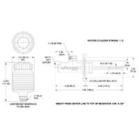 Wilwood Compact Remote MC w/ Direct Mount LW Anodized Billet Alum. Reservoir - 0.75 Bore 1/8-27 NPT