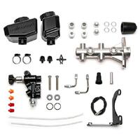 Wilwood Remote Tandem M/C Kit w/Brkt and Valve - 1.12in Bore Burnished