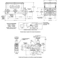 Wilwood Compact Tandem M/C Aluminum 1.00in Bore w/ Brkt/Valve/Push (Mopar) - Black E-coat